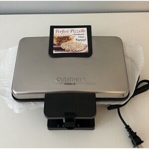 Cuisinart WM-PZ2 Pizzelle Waffle Maker Nonstick Temp Control 800W 2-Capacity New